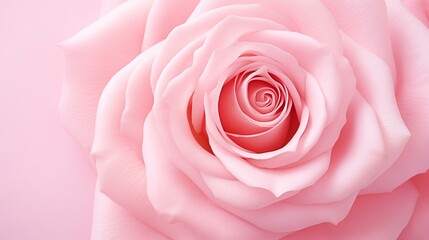 Elegant Close-up of a Soft Pink Rose on a Pastel Background for Romantic Themes