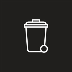 Garbage bins set. Colorful trash cans with recycling icon. Waste sorting containers. Vector illustration.