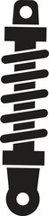 car suspension isolated icon on white background, auto service,	