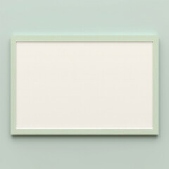 Obraz premium Calm pastel background with an empty white frame.
