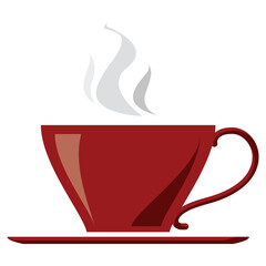 coffee mug vector illustration isolated on white background. classic modern diseign