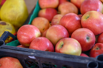 red apples for sale in a market 1