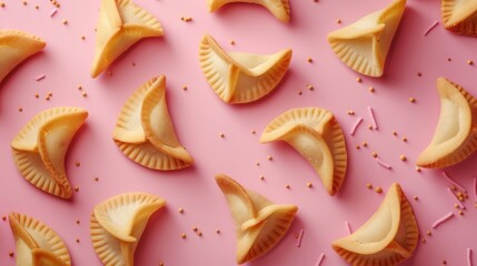 A spread of fortune cookies - obrazy, fototapety, plakaty