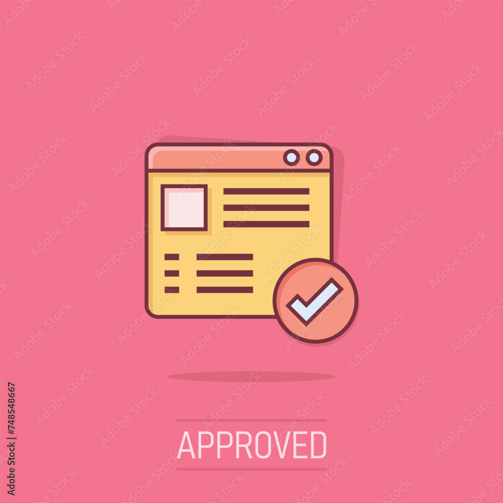 Poster to do list icon in comic style. document checklist cartoon vector illustration on isolated backgroun