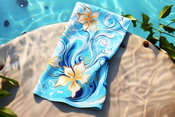 Cotton Bath Towel realistic Graphic Designing