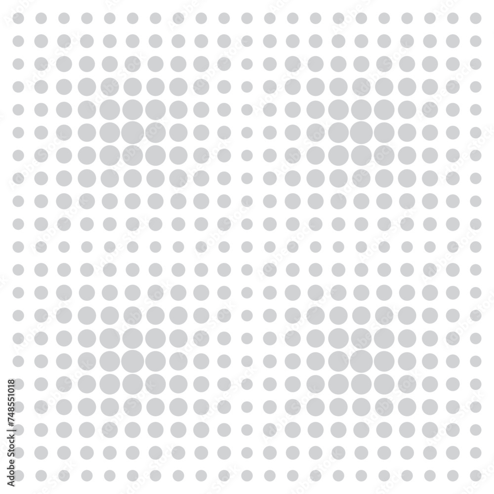 Aufkleber grey dots on white background vector pattern