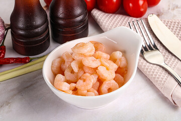 Cocktail prawns in the bowl