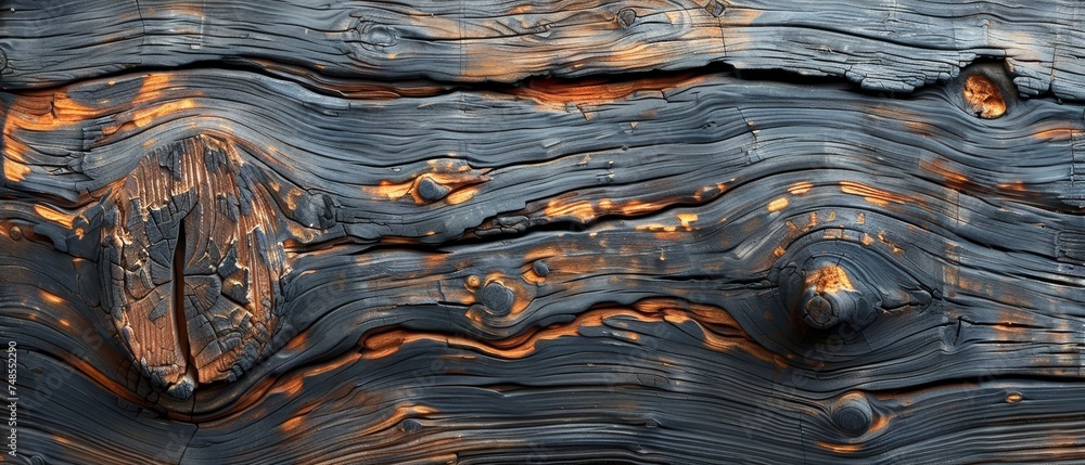 Poster the background surface is textured dark wood with old natural patterns