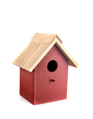 Obraz na płótnie Canvas wood birdhouse in studio