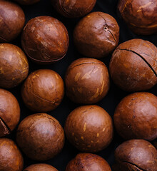 Macadamia nuts close up. Macadamia nuts background