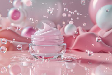Face Skin care hacks skin care cream. Skincare beauty cosmetic products: lip balm, Productive lotion, moisturiser, anti aging skincare Hydration renewal eye gel, Nose serum and Flawlessness jar pot