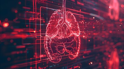 Futuristic digital backdrop with glowing fractal lines, vibrant colors, and a sense of energy and motion