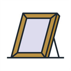 Picture frame outline icon. linear style sign for mobile concept and web design. Photo frame simple line vector icon. Symbol, logo illustration. Pixel perfect vector graphics