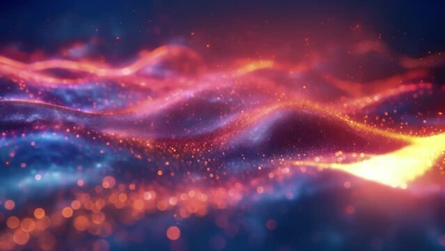 An abstract depiction of a business revenue flowchart with each stream represented by a different color of light. The streams intersect and overlap creating a beautiful and