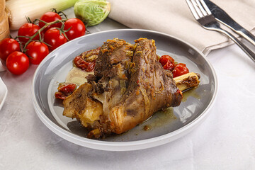 Baked Lamb shank with bone