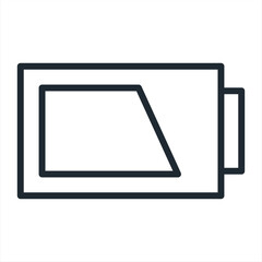 Battery vector icon. battery charge level. battery Charging icon.vector icon, battery depleted symbol on white background