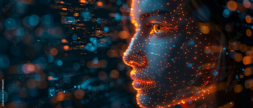 Poster ui (graphical user interface) is a product with ai (artificial intelligence) concept. it is based on