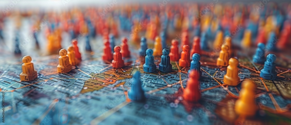 Poster creating a global network of business. data analysis and data exchange, customer connection, recruit