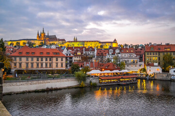 Czech Republic. City of Prague. River. Locks - obrazy, fototapety, plakaty
