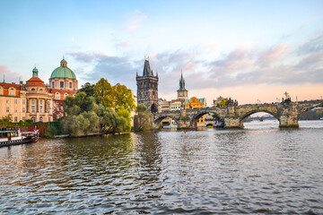 Czech Republic. City of Prague. River. Locks