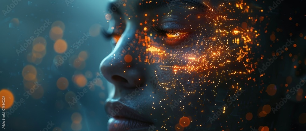 Poster Businessman using technology to connect global internet to Chatgpt Chat with AI, artificial intelligence. Using command prompt to generate something.