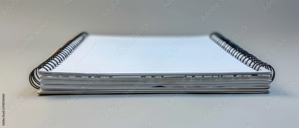 Poster An image of a notebook against a white background