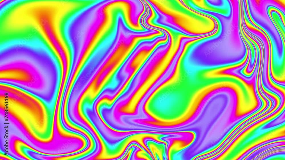 Aufkleber colorful seamless fluid art abstract background. animation. loop animation