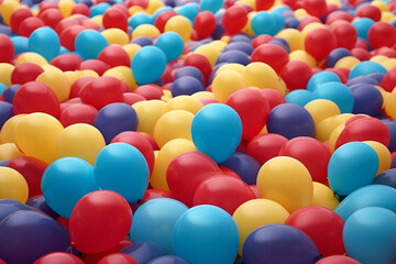 Joyful Balloons Background: Colorful Celebration Atmosphere
