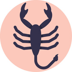 The Scorpion icon in the Astrology category embodies the enigmatic and intense nature of Scorpio. - obrazy, fototapety, plakaty