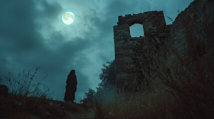 castle in the moonlight