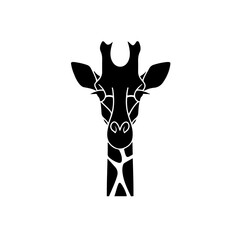 Giraffe Face Vector Logo