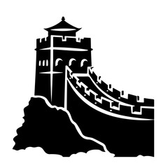 Great Wall Of China Design Vector Logo