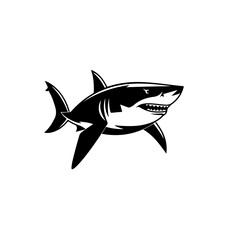 Great White Shark Design Vector Logo