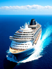 Naklejka premium Cruise Ship at sea