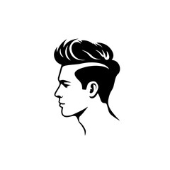 Barber Shop Logo Hairstyle