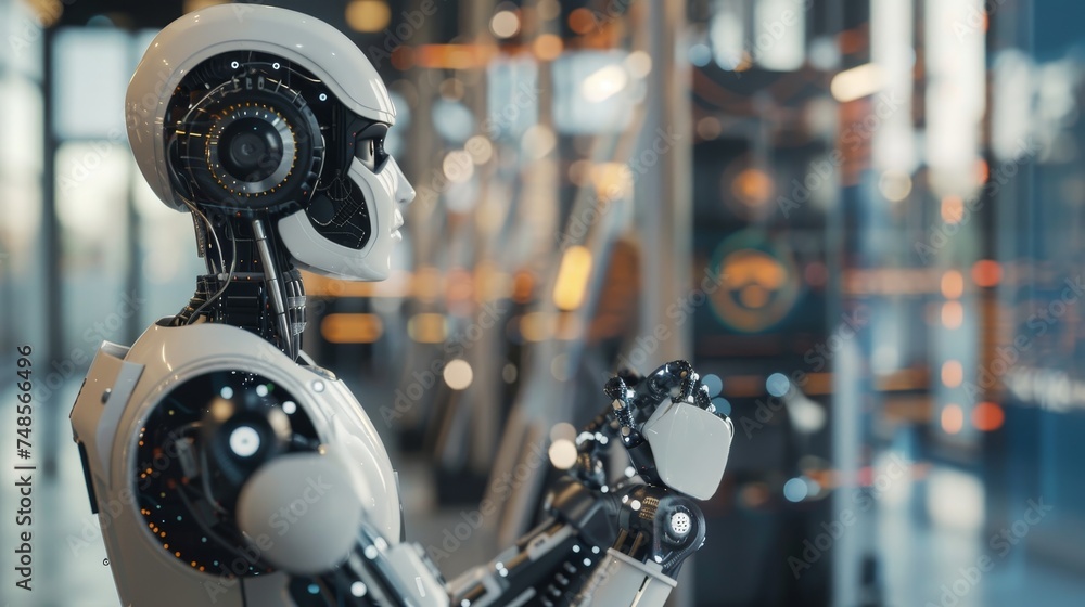 Poster An artificial intelligence concept based on machine learning.