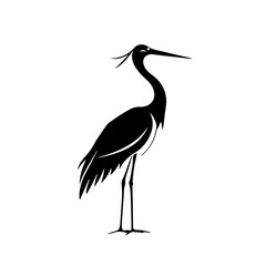 Heron Stork Vector Logo