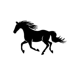 Obraz na płótnie Canvas Horse Running Vector Logo