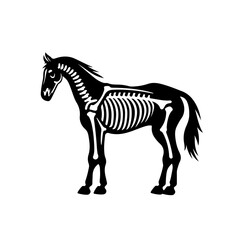Horse Skeleton Vector Logo