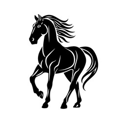 Horse Silhouette Design Vector Logo