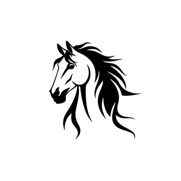 Horse Silhouette Design Vector Logo