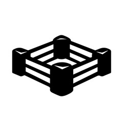 Inside Boxing Ring Vector Logo - obrazy, fototapety, plakaty