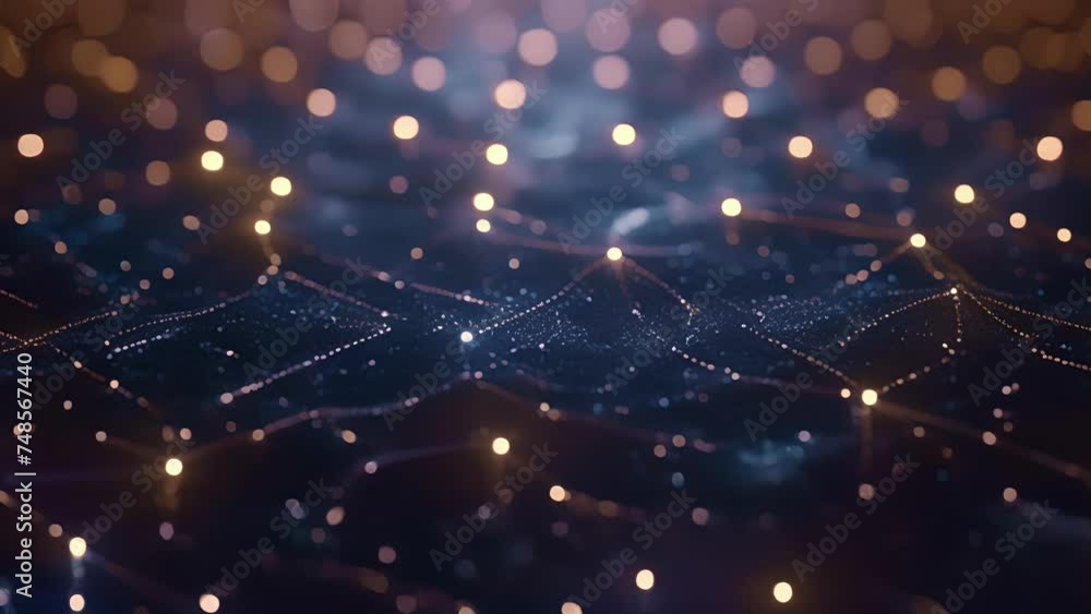 Aufkleber a digital puzzle comes together in a fluid motion representing the intricate and interconnected natu