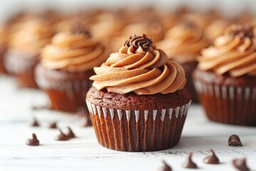 fresh muffin is served at the kitchen table professional advertising food photography