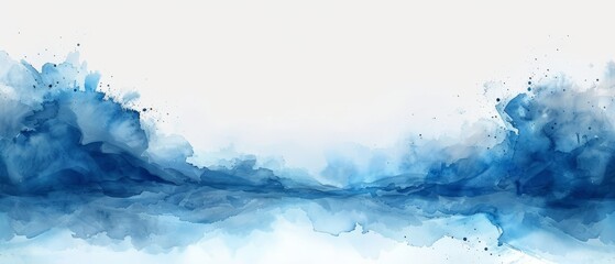 High-resolution abstract blue watercolor background