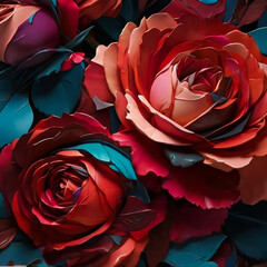Abstract Rose Flower Art generated by AI