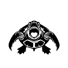 Roaring Turtle Vector Logo - obrazy, fototapety, plakaty