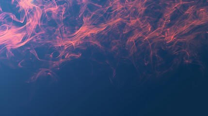 Abstract red smoke on dark blue background.