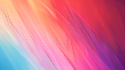 Abstract colorful background with smooth gradient. Wavy lines in bright pink, red and blue colors.