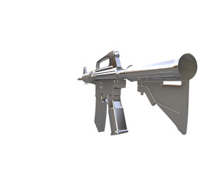 Assault riffle isolated on background. 3d rendering - illustration